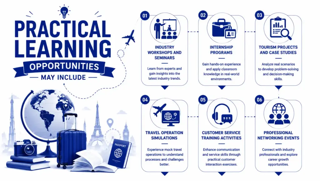 Practical learning opportunities may include
