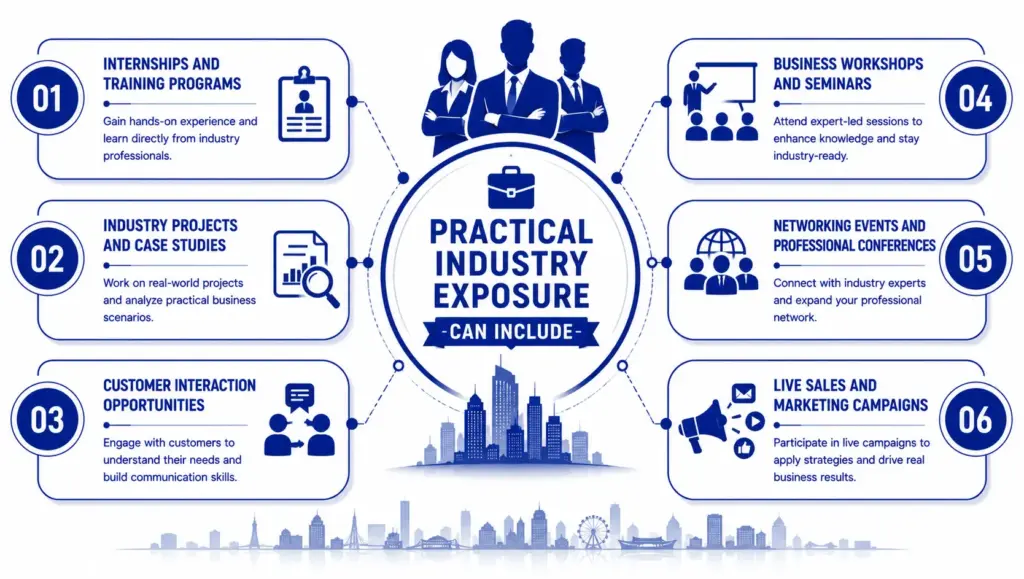Practical industry exposure can include