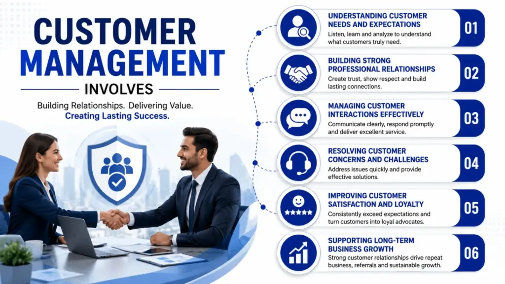 Customer management involves